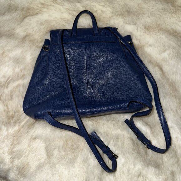 Kate Spade Pebbled Leather Backpack Purse Mulberry Street Small Breezy Blue - Picture 2 of 8